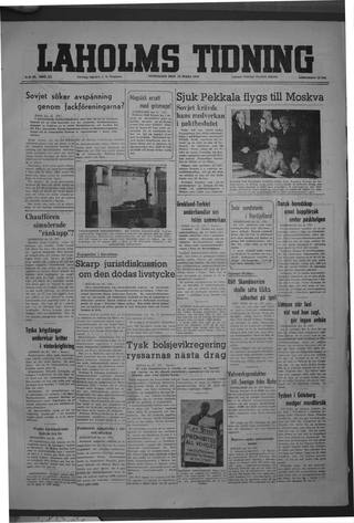 Förstasidan, Onsdag 24 mars 1948