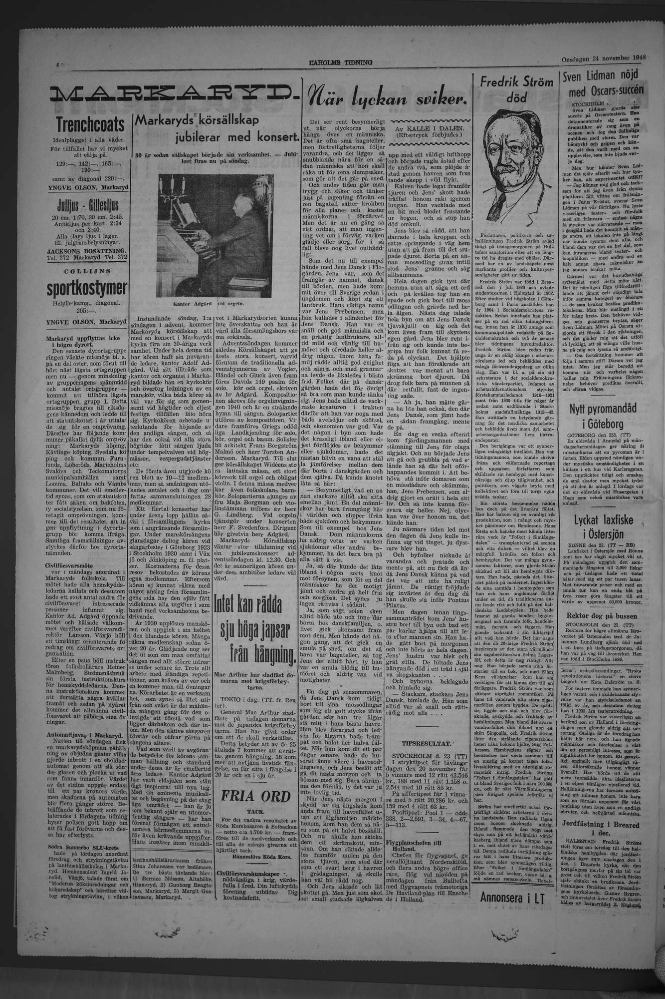 Laholms Tidning Onsdag 24 november 1948, sida 4