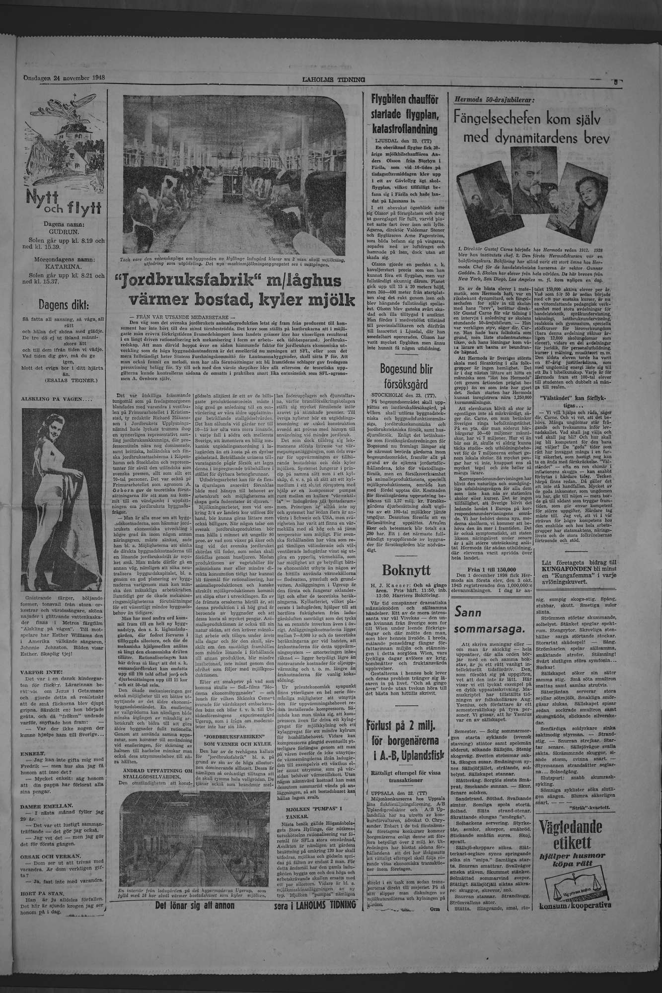Laholms Tidning Onsdag 24 november 1948, sida 5
