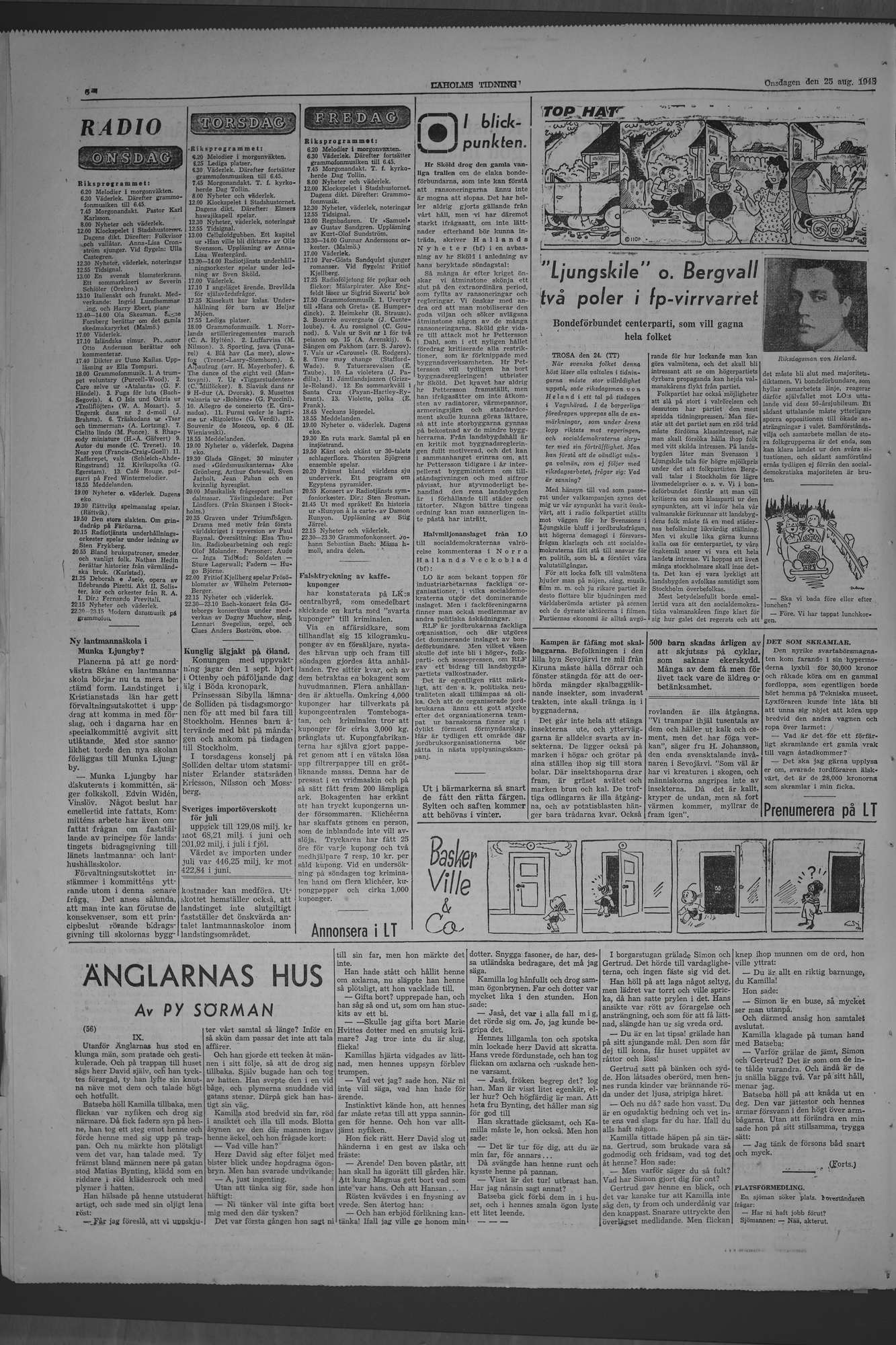 Laholms Tidning Onsdag 25 augusti 1948, sida 6