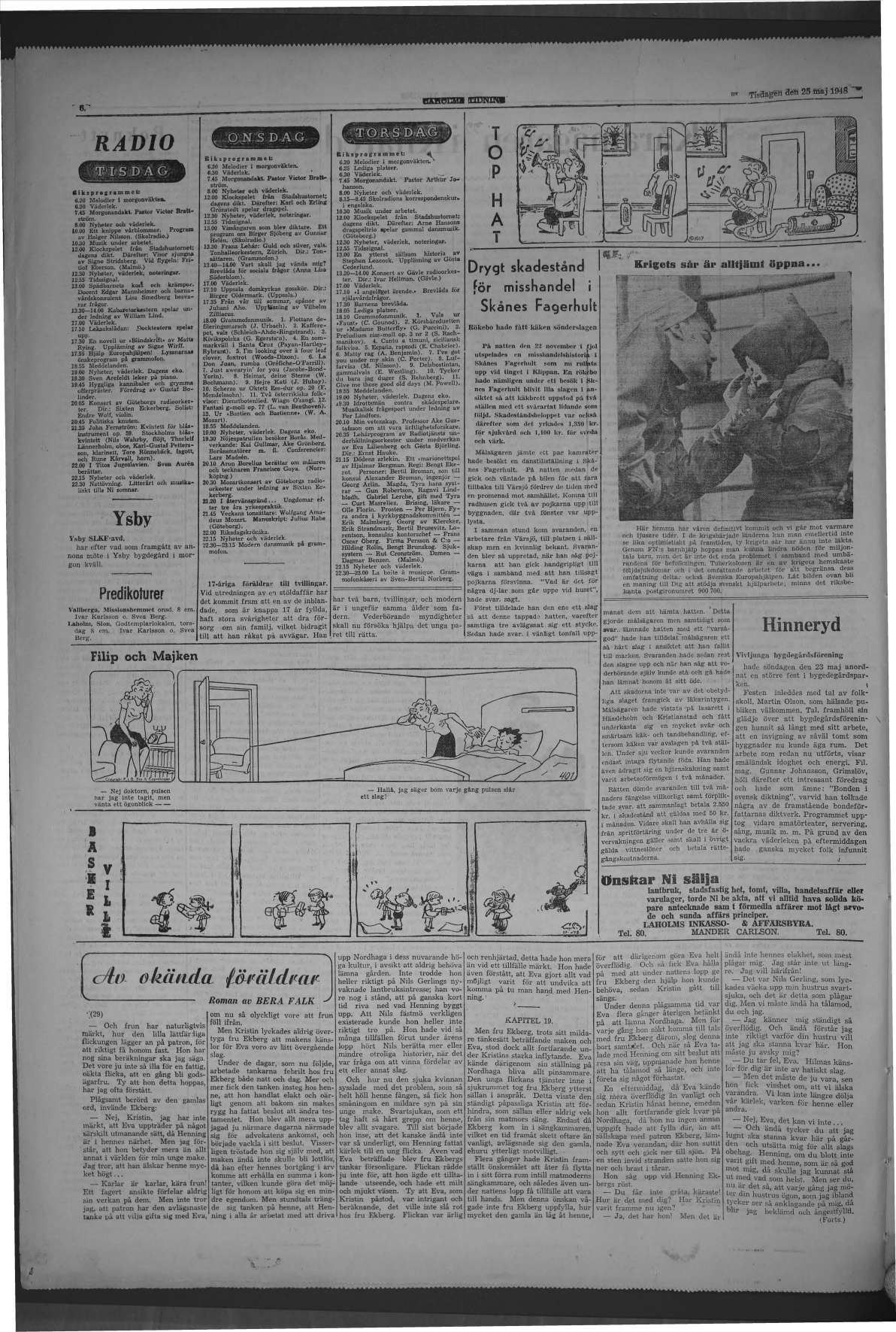 Laholms Tidning Tisdag 25 maj 1948, sida 6