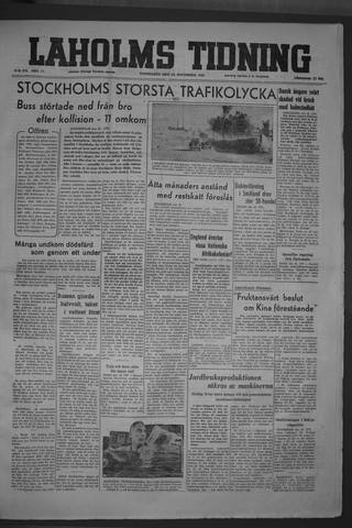 Förstasidan, Torsdag 25 november 1948