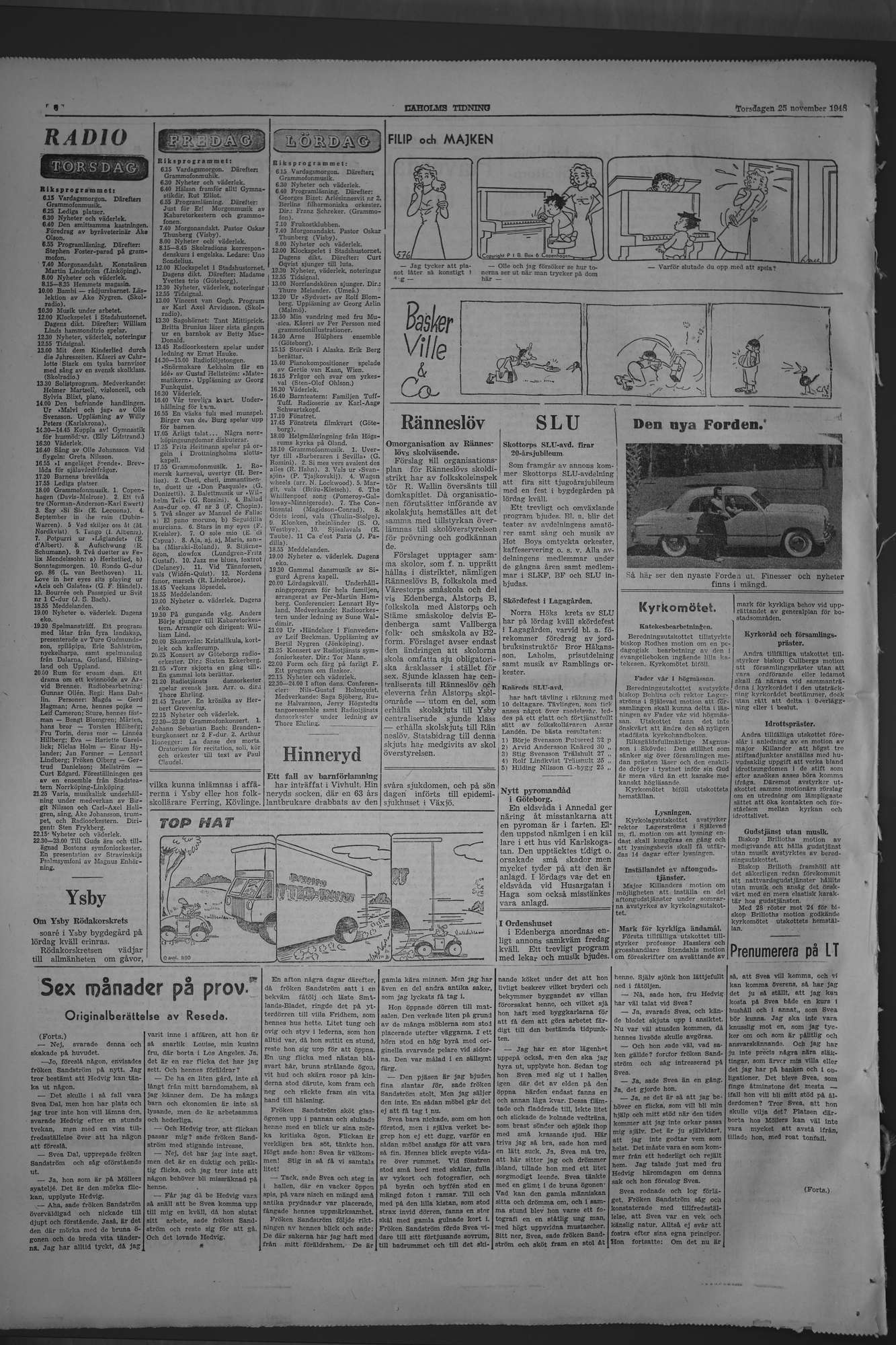 Laholms Tidning Torsdag 25 november 1948, sida 6