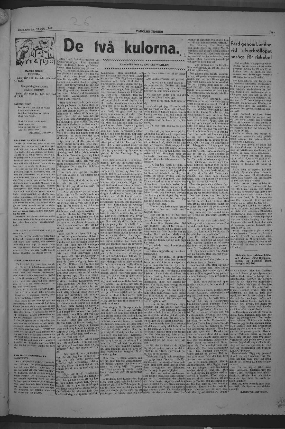 Laholms Tidning Måndag 26 april 1948, sida 7