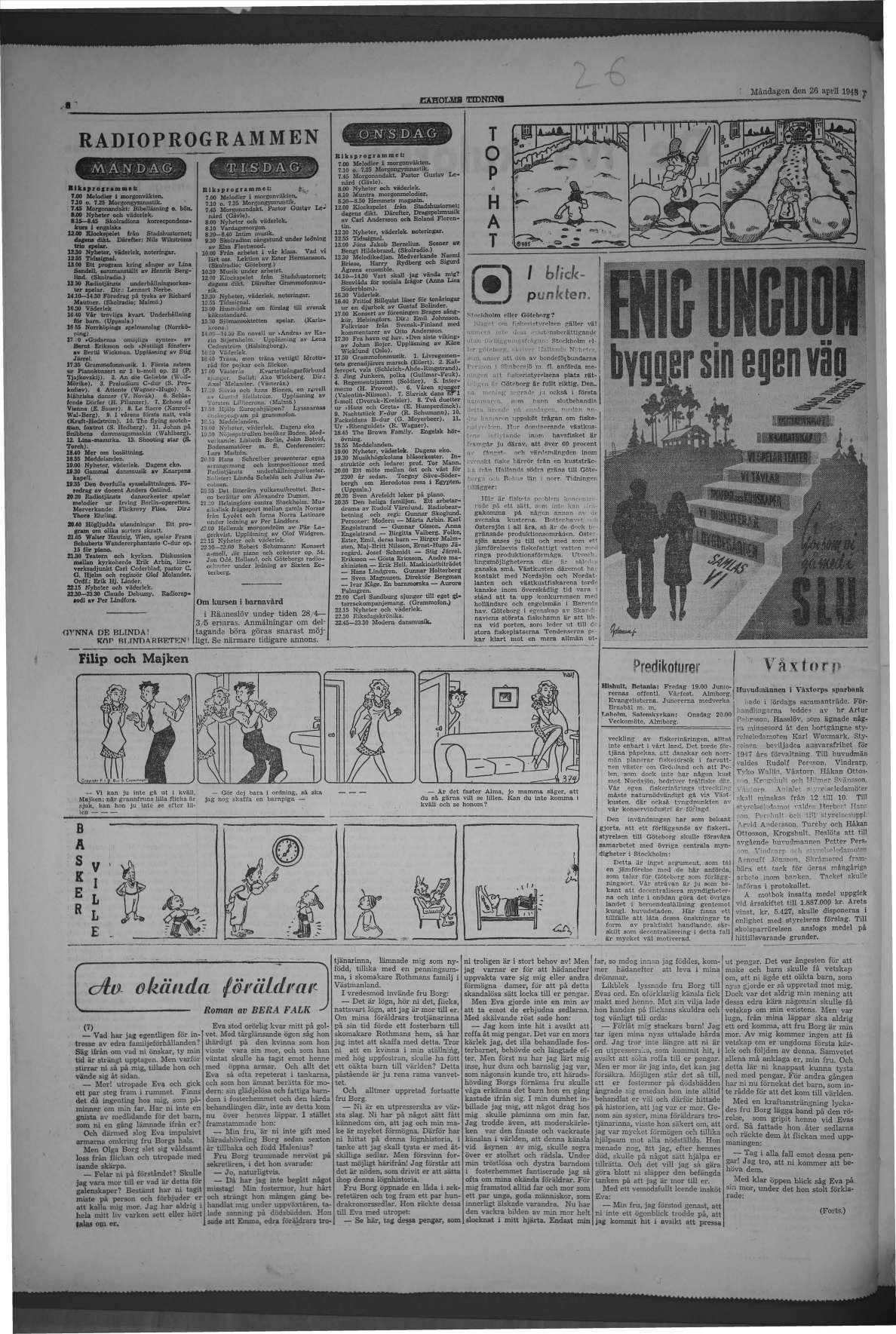 Laholms Tidning Måndag 26 april 1948, sida 8