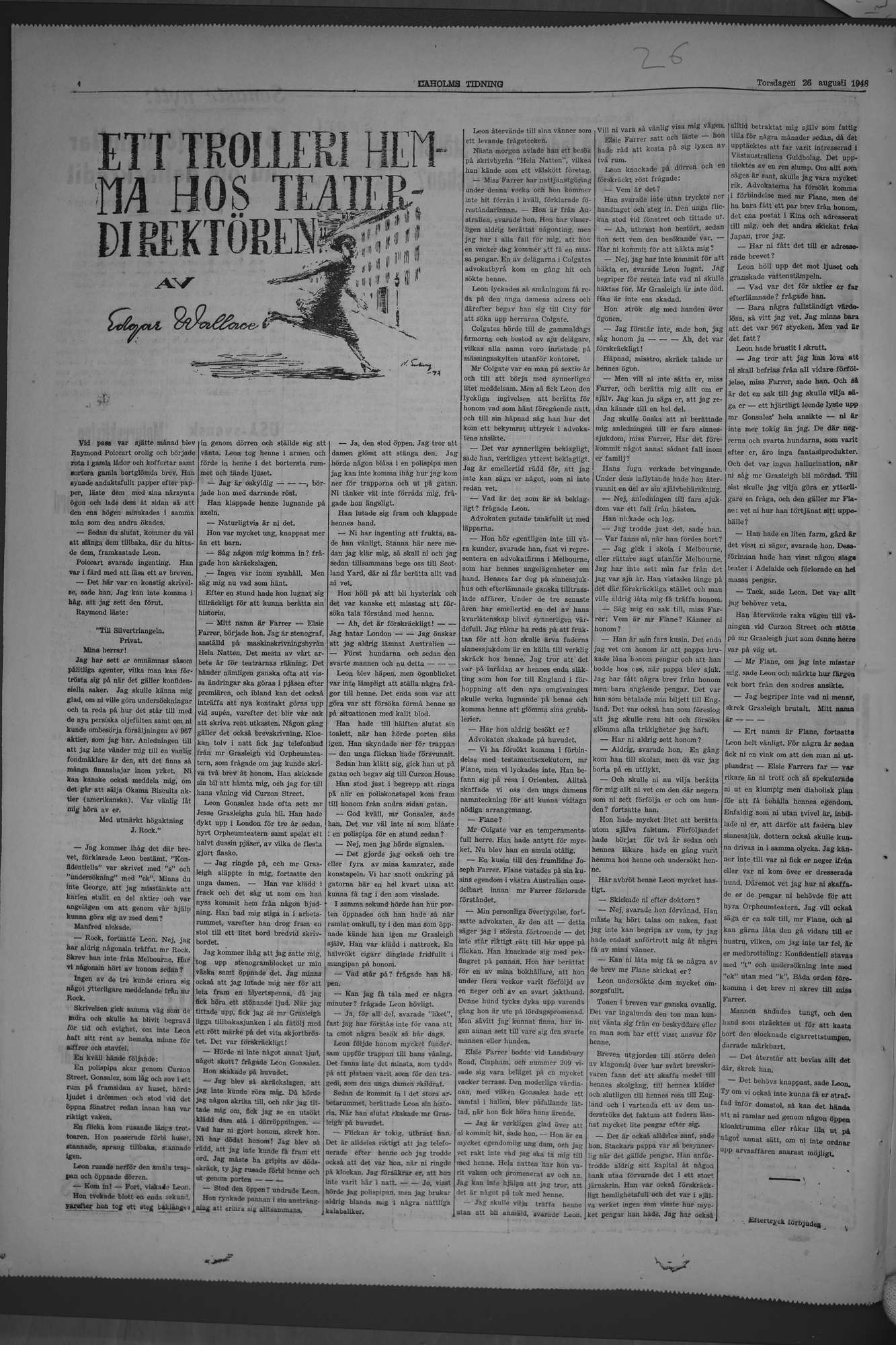 Laholms Tidning Torsdag 26 augusti 1948, sida 4