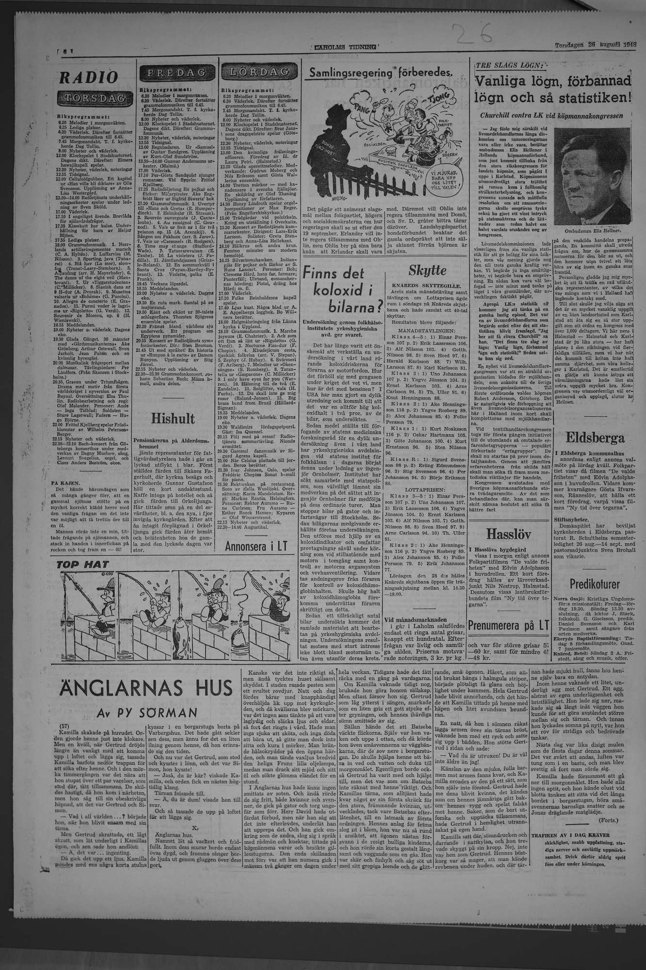 Laholms Tidning Torsdag 26 augusti 1948, sida 6