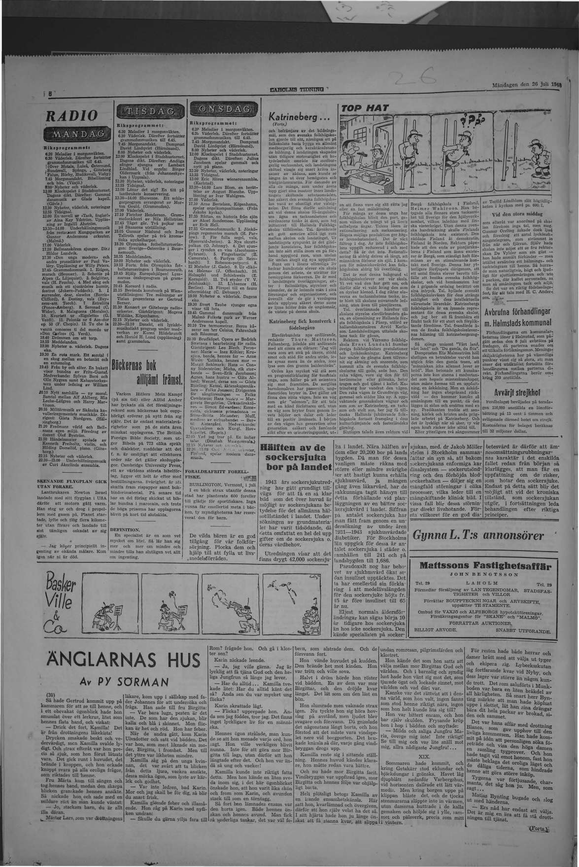 Laholms Tidning Måndag 26 juli 1948, sida 6