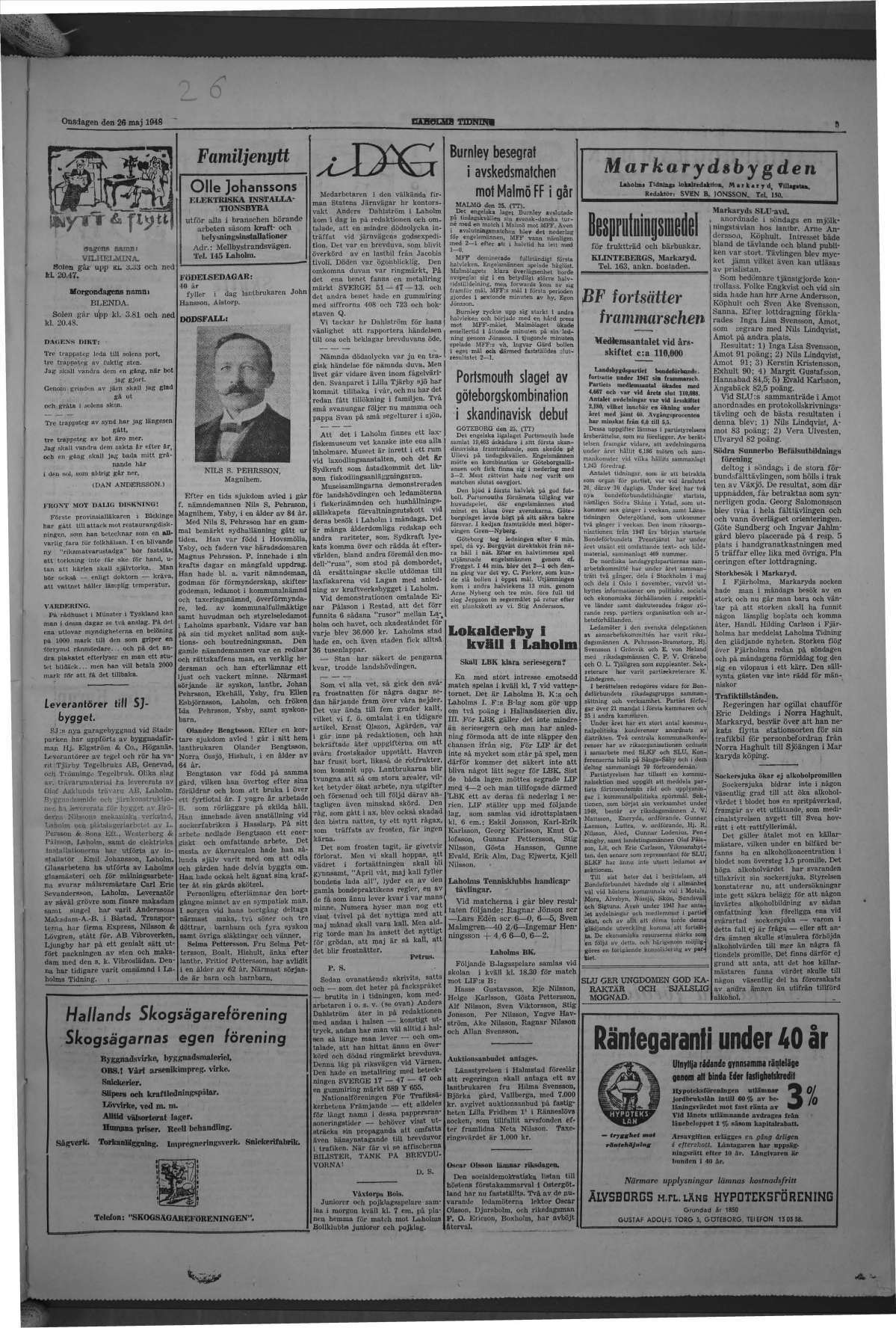 Laholms Tidning Onsdag 26 maj 1948, sida 5