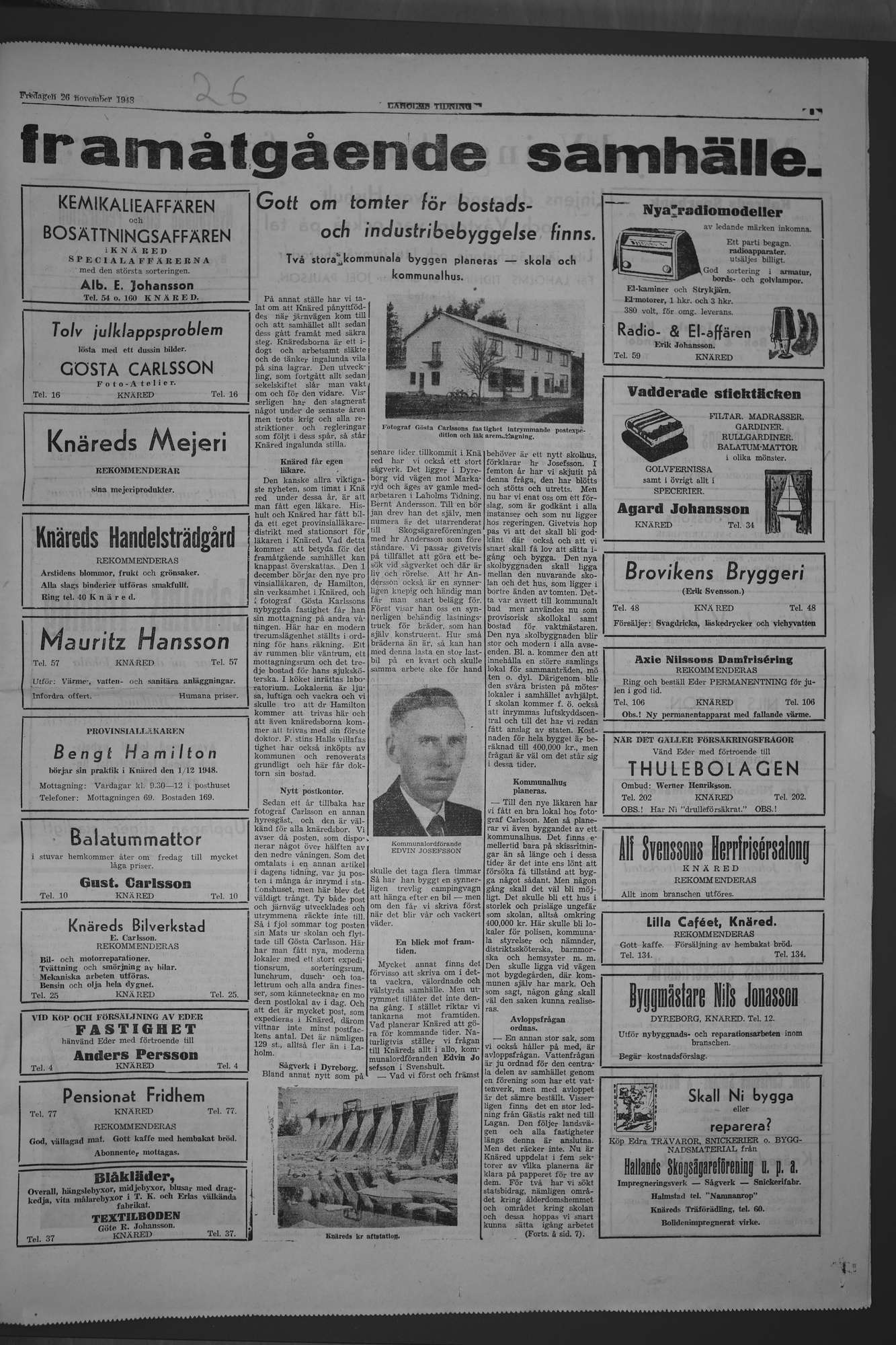 Laholms Tidning Fredag 26 november 1948, sida 5