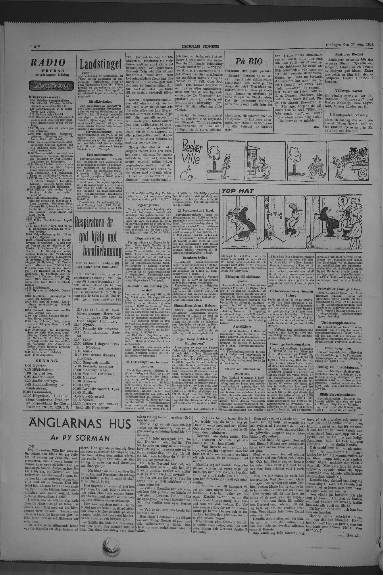 Laholms Tidning Fredag 27 augusti 1948, sida 6