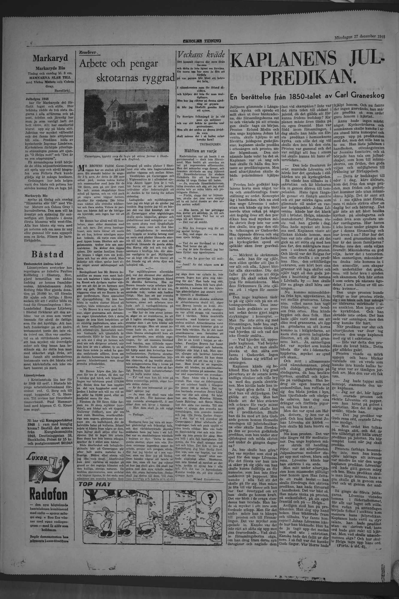 Laholms Tidning Måndag 27 december 1948, sida 4