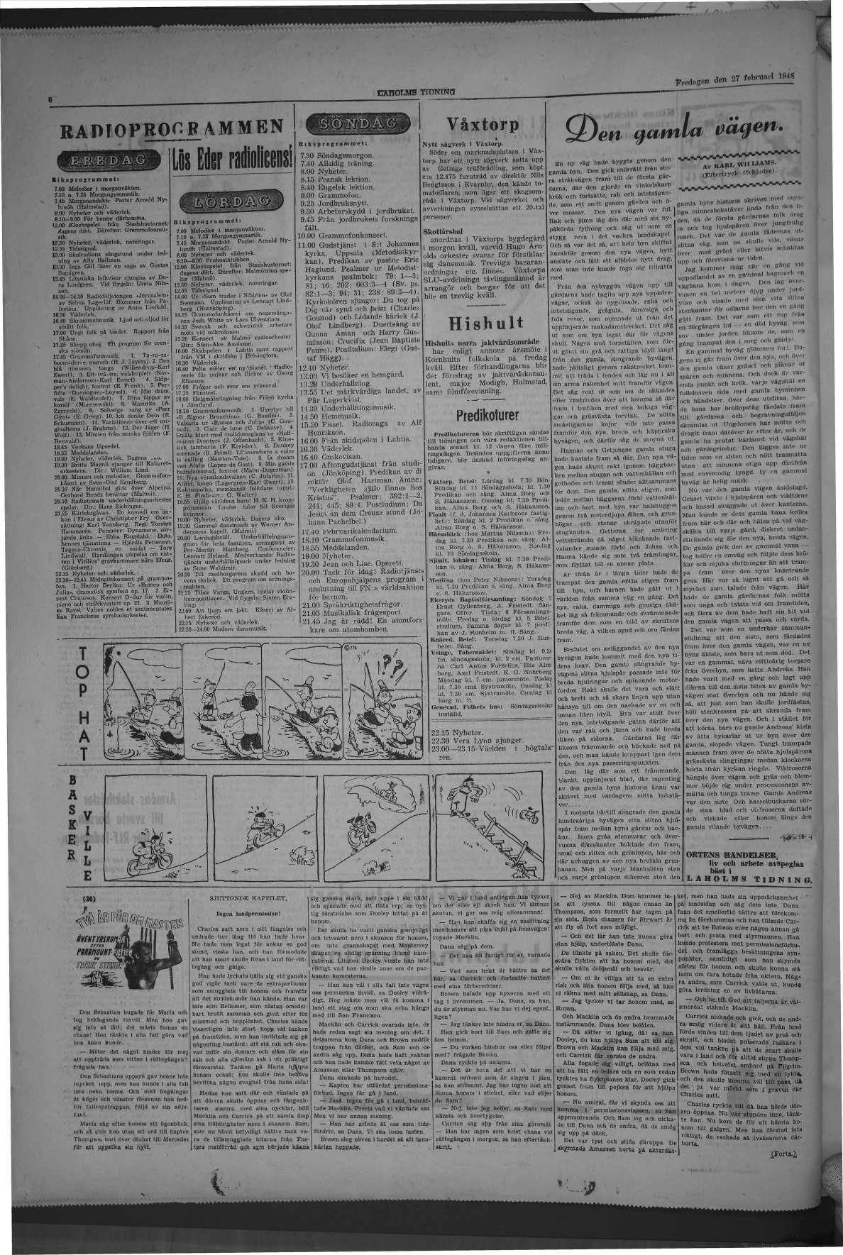 Laholms Tidning Fredag 27 februari 1948, sida 6