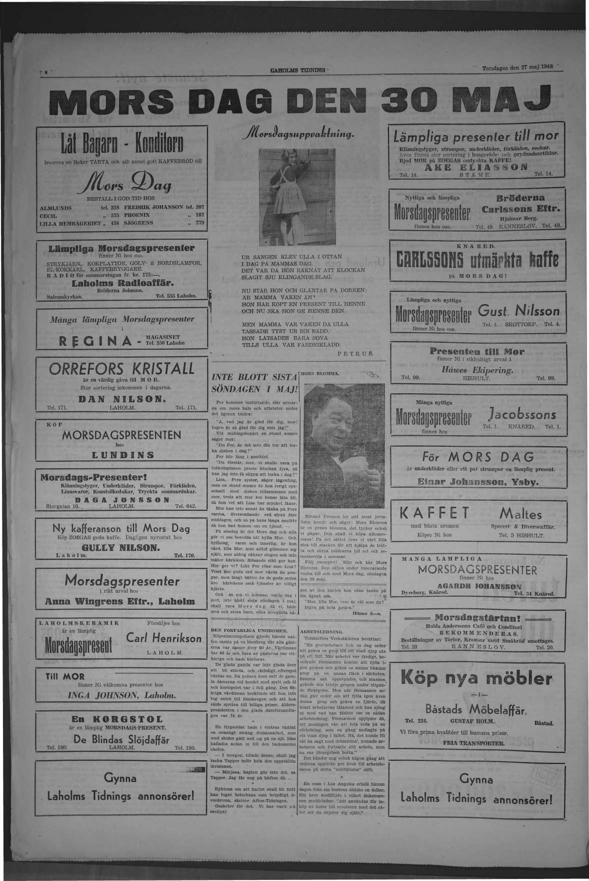 Laholms Tidning Torsdag 27 maj 1948, sida 4
