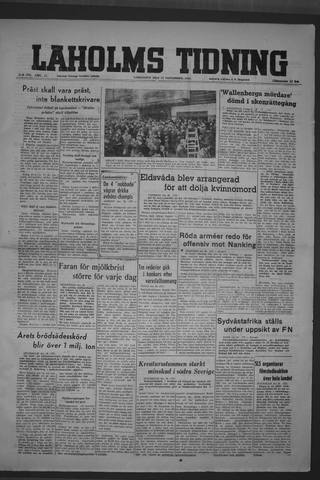 Förstasidan, Lördag 27 november 1948