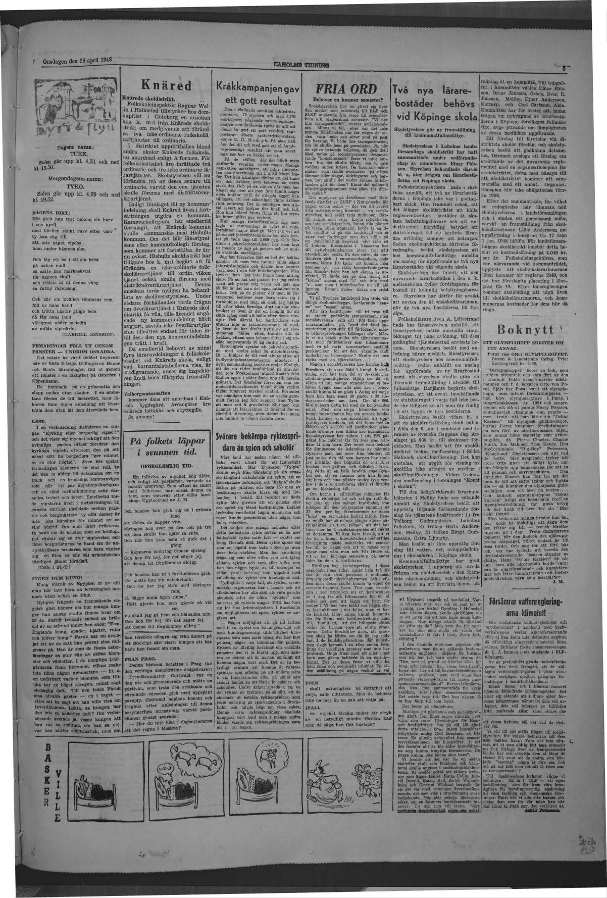 Laholms Tidning Onsdag 28 april 1948, sida 5