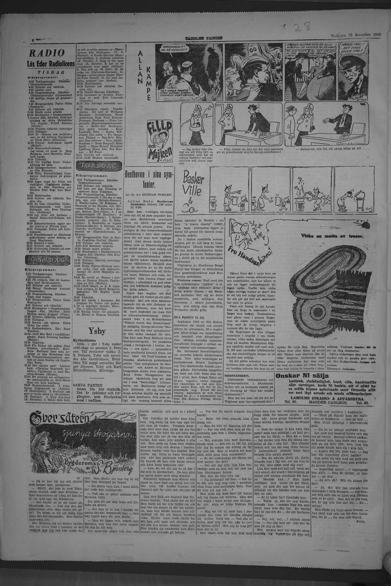 Laholms Tidning Tisdag 28 december 1948, sida 6