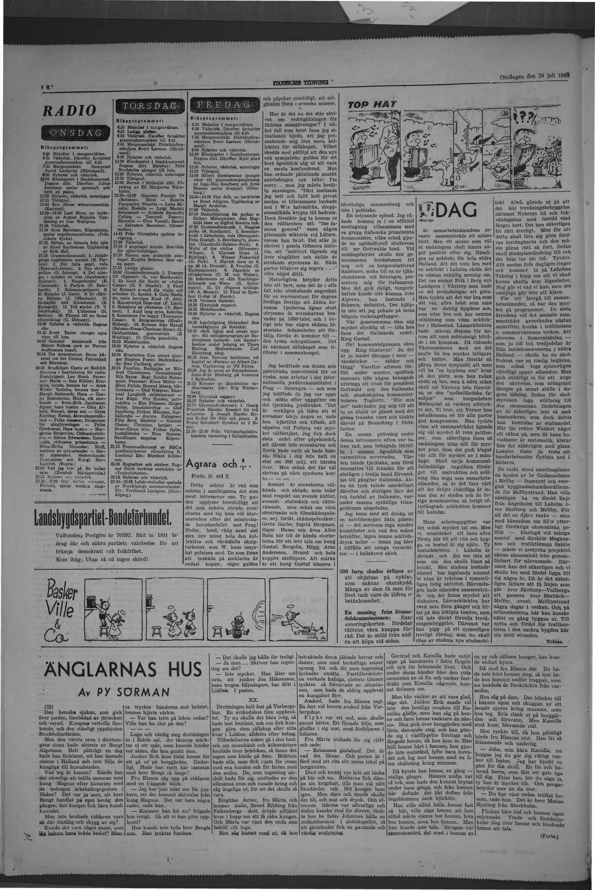 Laholms Tidning Onsdag 28 juli 1948, sida 6