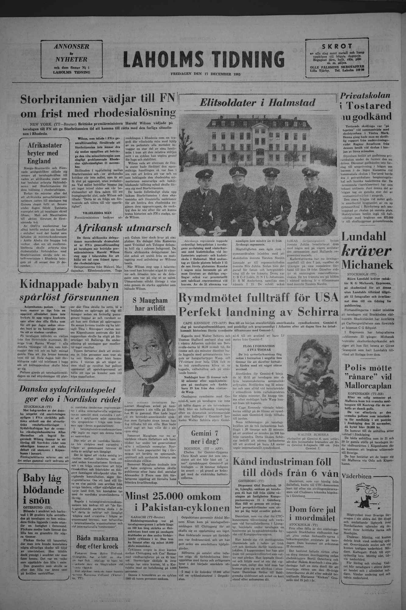 Laholms Tidning Fredag 17 december 1965, sida 8