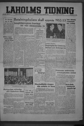 Förstasidan, Torsdag 28 oktober 1948