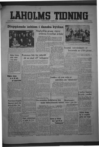 Förstasidan, Torsdag 29 april 1948