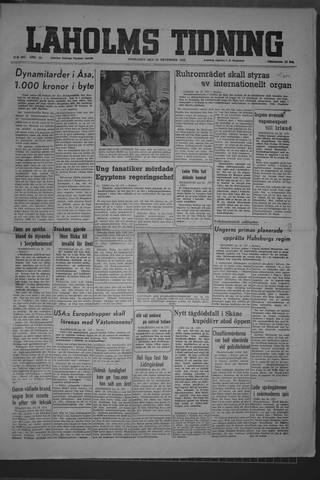 Förstasidan, Onsdag 29 december 1948