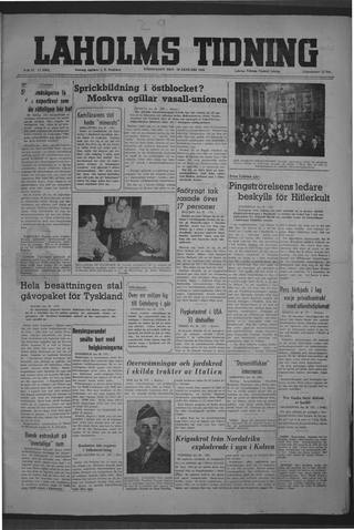 Förstasidan, Torsdag 29 januari 1948