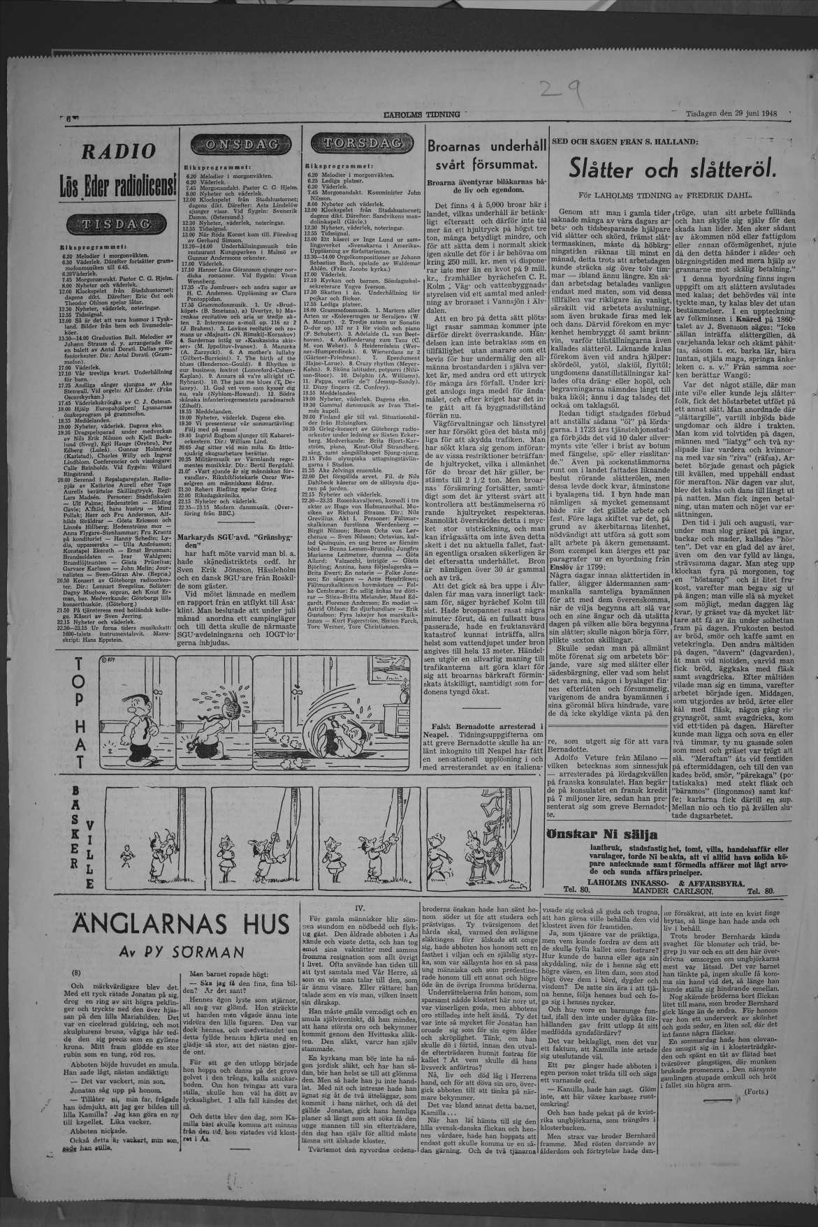 Laholms Tidning Tisdag 29 juni 1948, sida 6