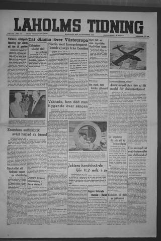 Förstasidan, Måndag 29 november 1948