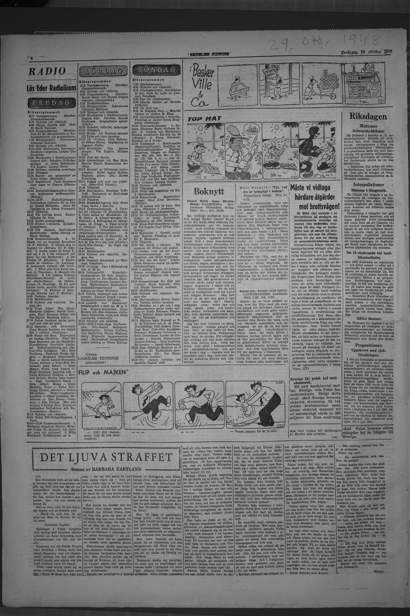 Laholms Tidning Fredag 29 oktober 1948, sida 6