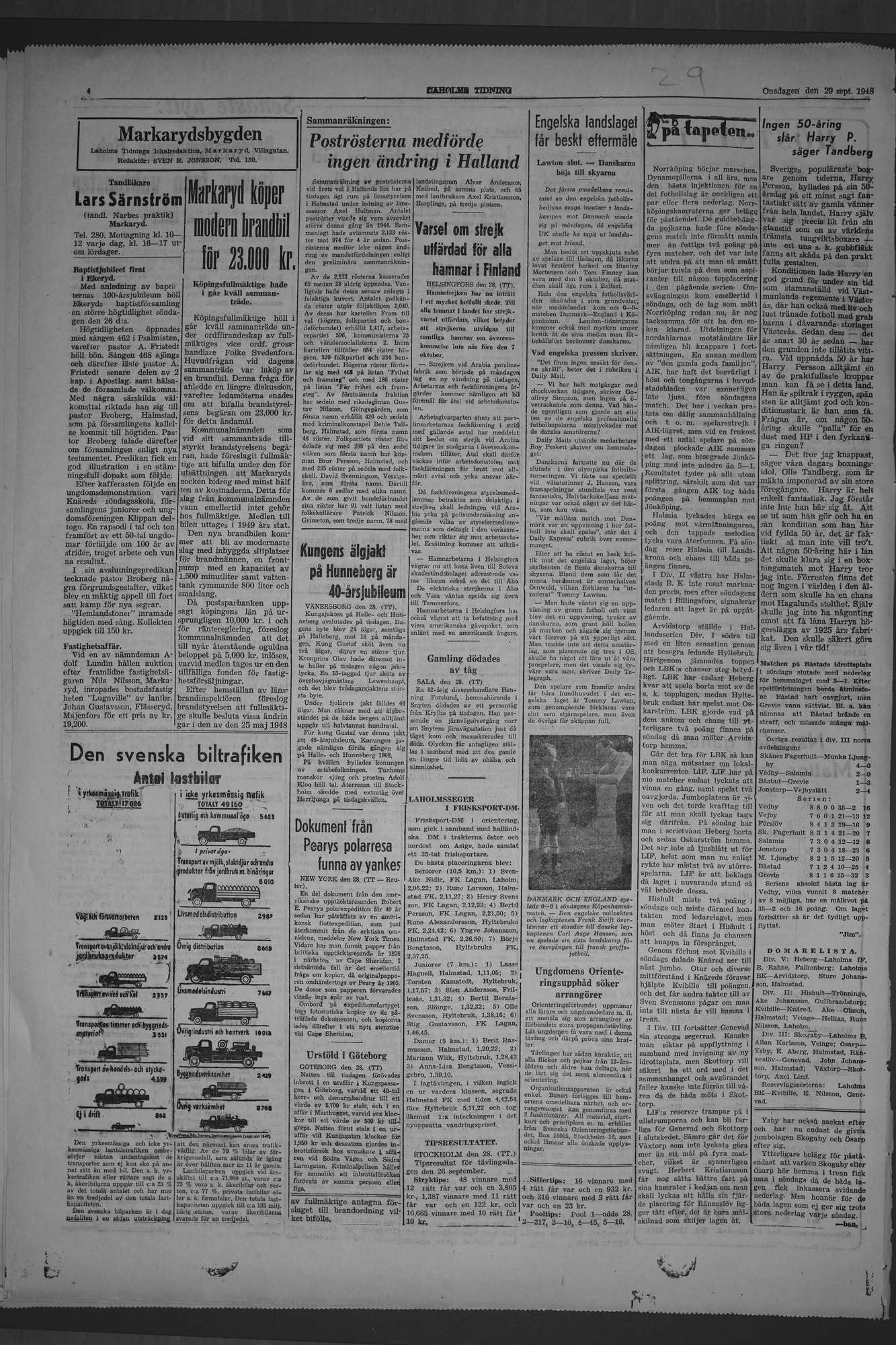 Laholms Tidning Onsdag 29 september 1948, sida 4