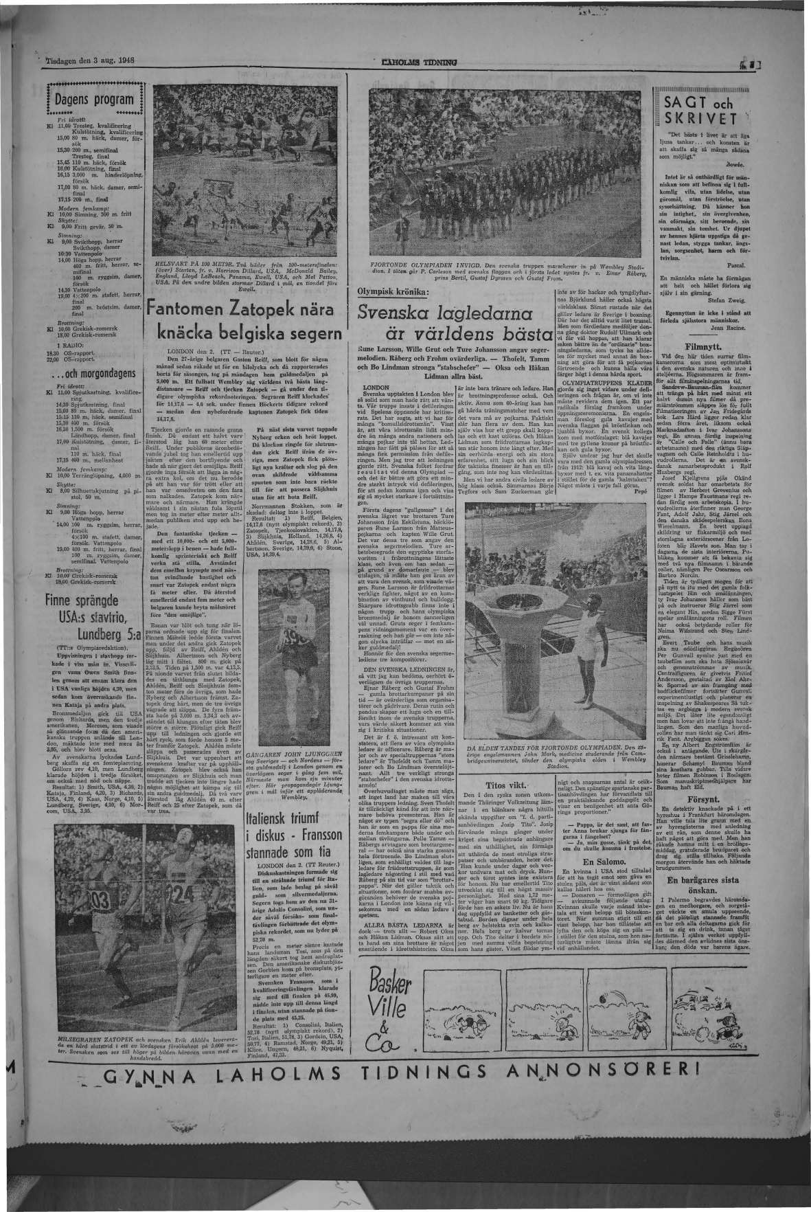 Laholms Tidning Tisdag 3 augusti 1948, sida 5