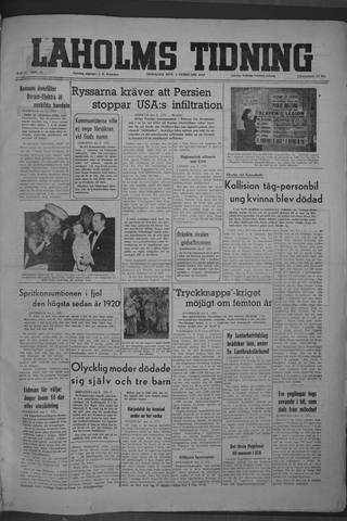 Förstasidan, Tisdag 3 februari 1948
