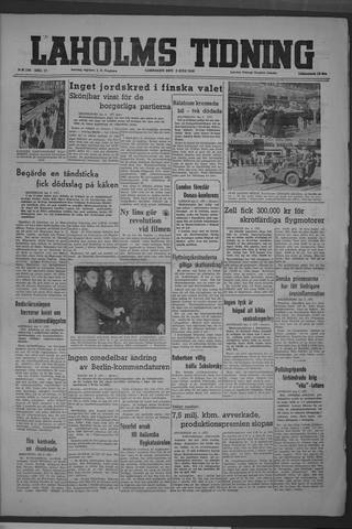 Förstasidan, Lördag 3 juli 1948