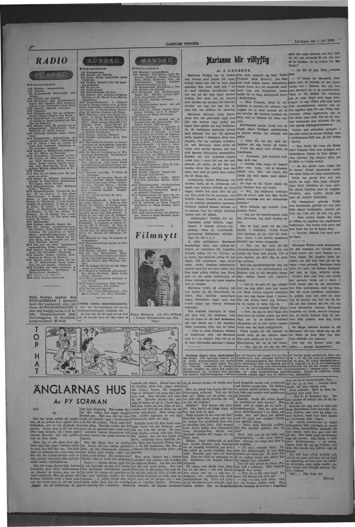 Laholms Tidning Lördag 3 juli 1948, sida 8