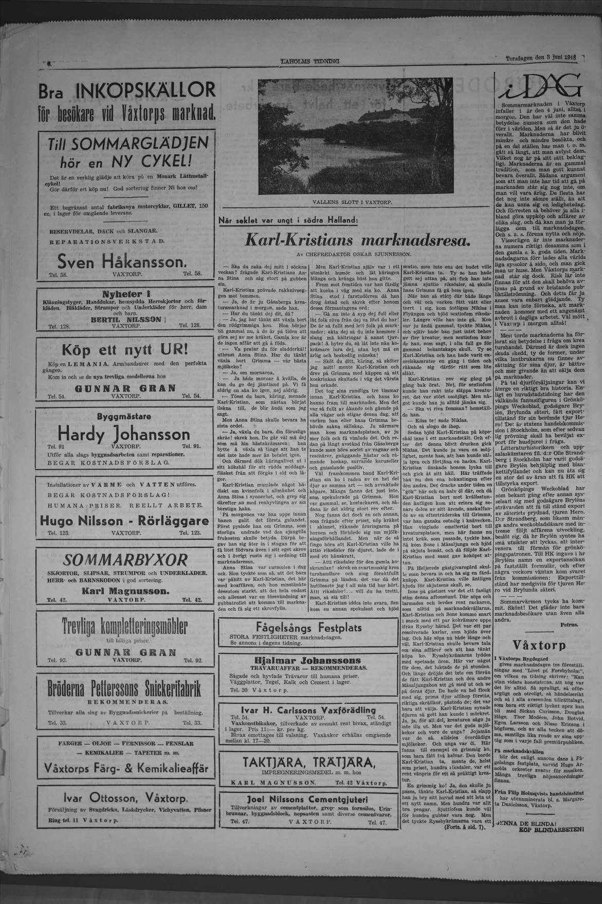 Laholms Tidning Torsdag 3 juni 1948, sida 6