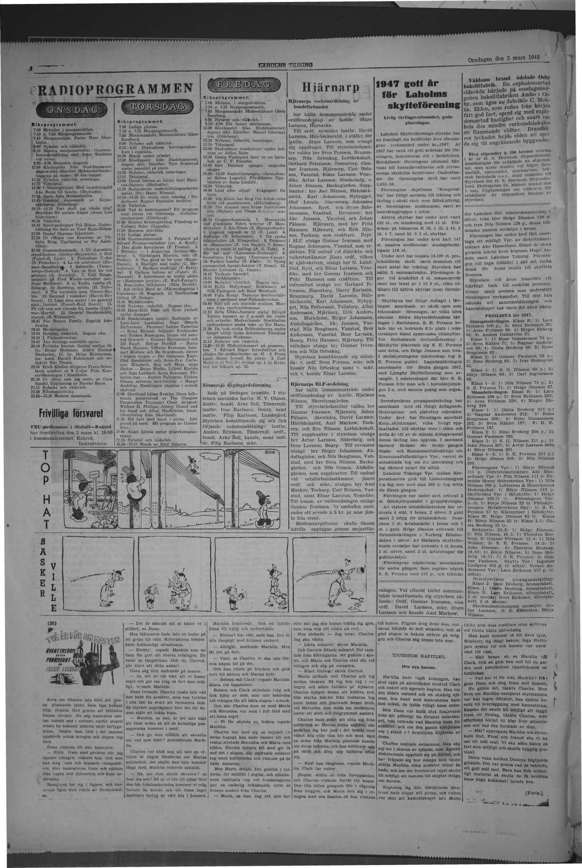 Laholms Tidning Onsdag 3 mars 1948, sida 6