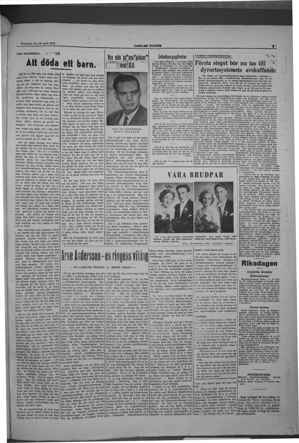 Laholms Tidning Fredag 30 april 1948, sida 5
