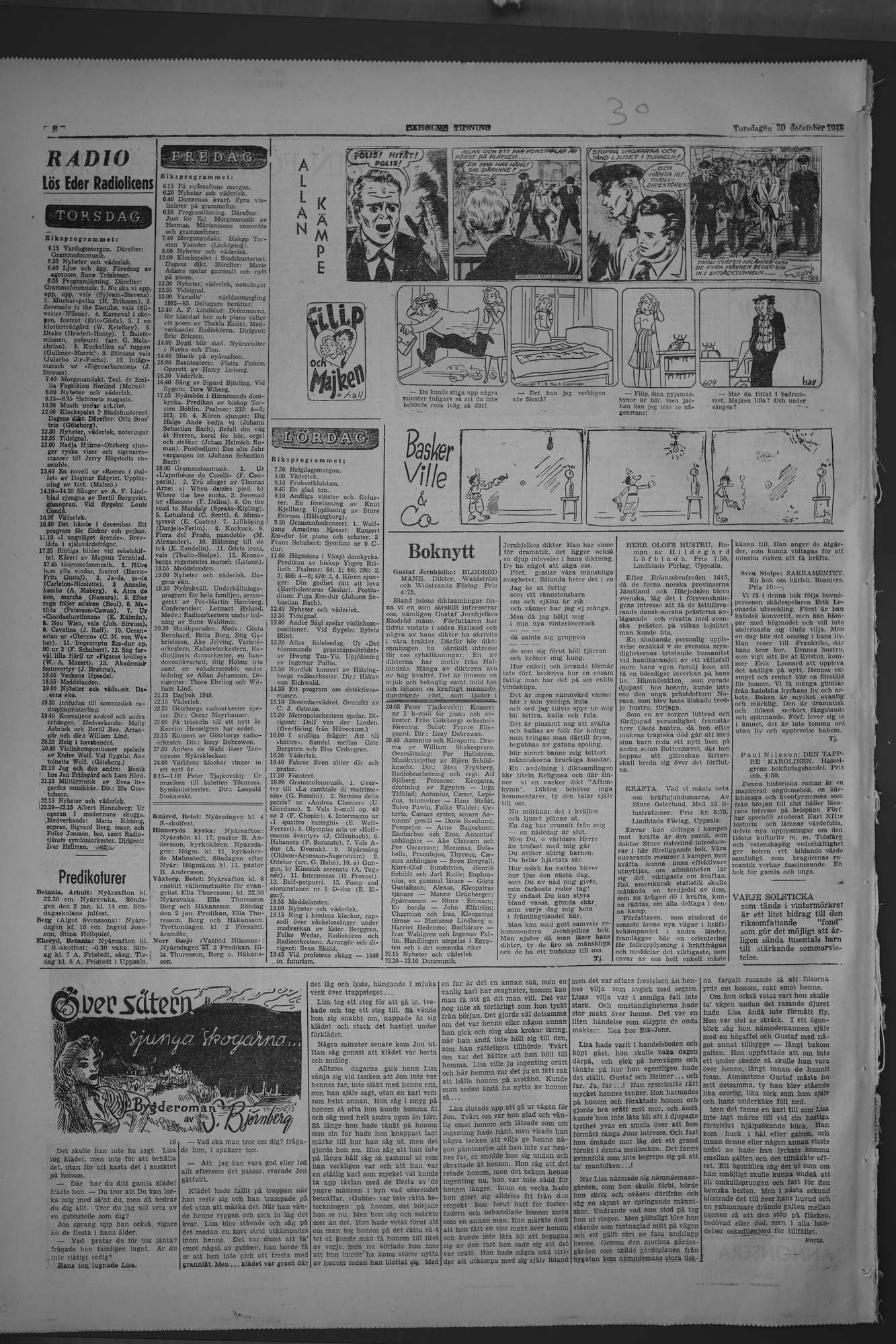 Laholms Tidning Torsdag 30 december 1948, sida 8
