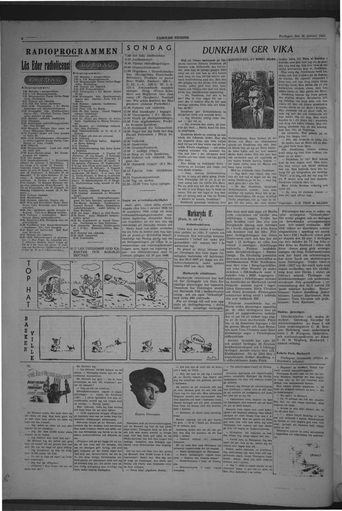 Laholms Tidning Fredag 30 januari 1948, sida 6