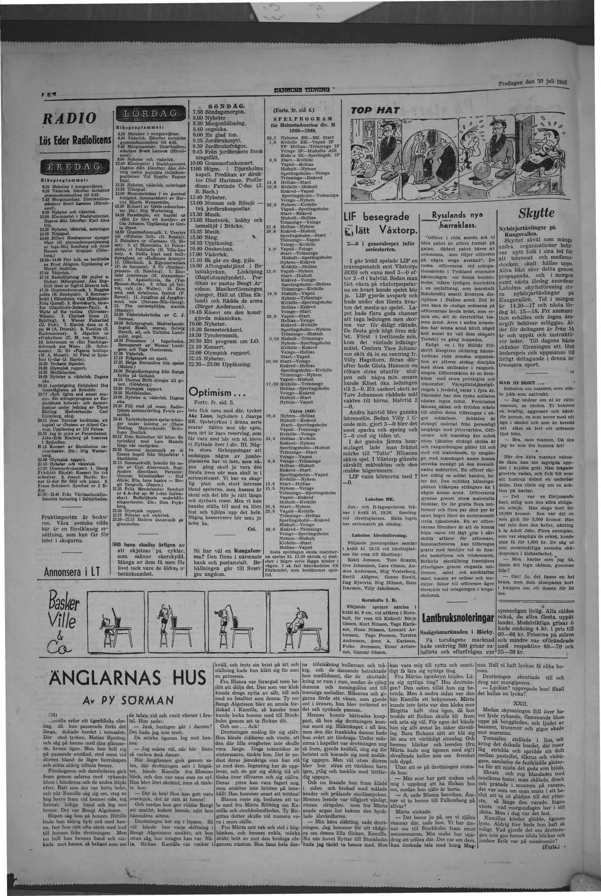 Laholms Tidning Fredag 30 juli 1948, sida 6
