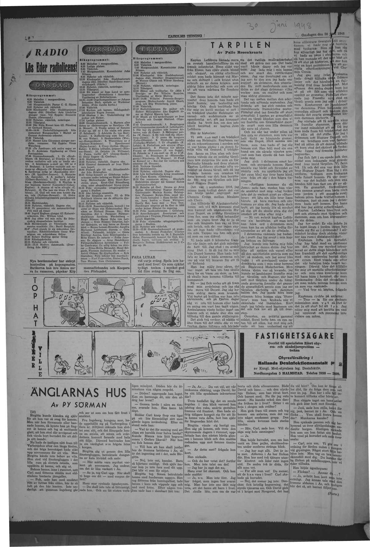 Laholms Tidning Onsdag 30 juni 1948, sida 6