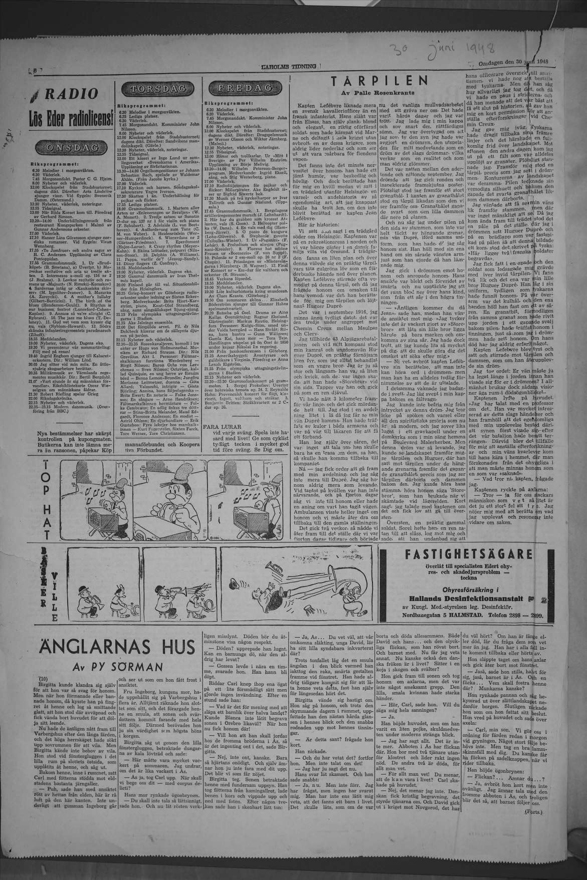 Laholms Tidning Onsdag 30 juni 1948, sida 7
