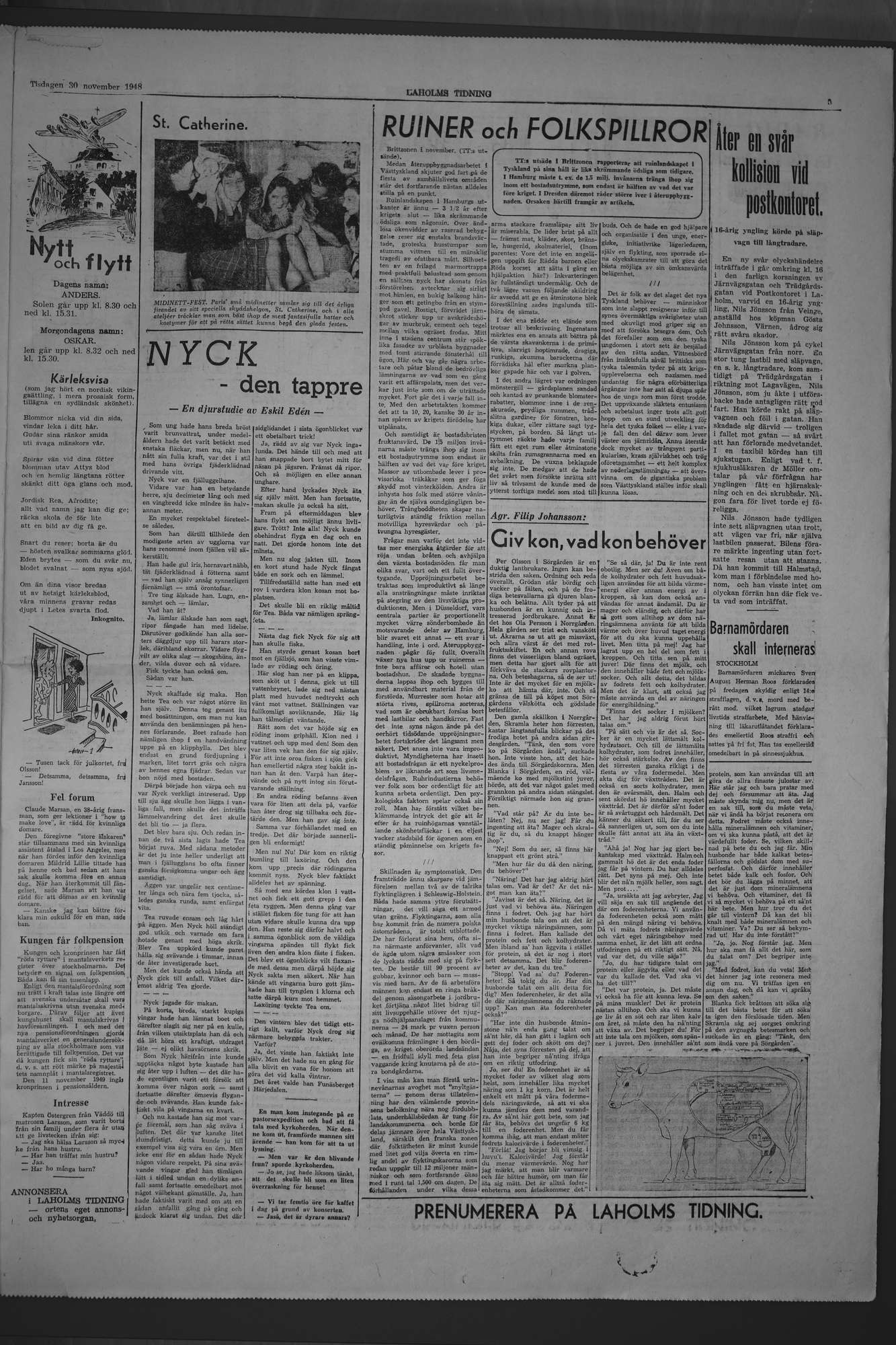 Laholms Tidning Tisdag 30 november 1948, sida 5
