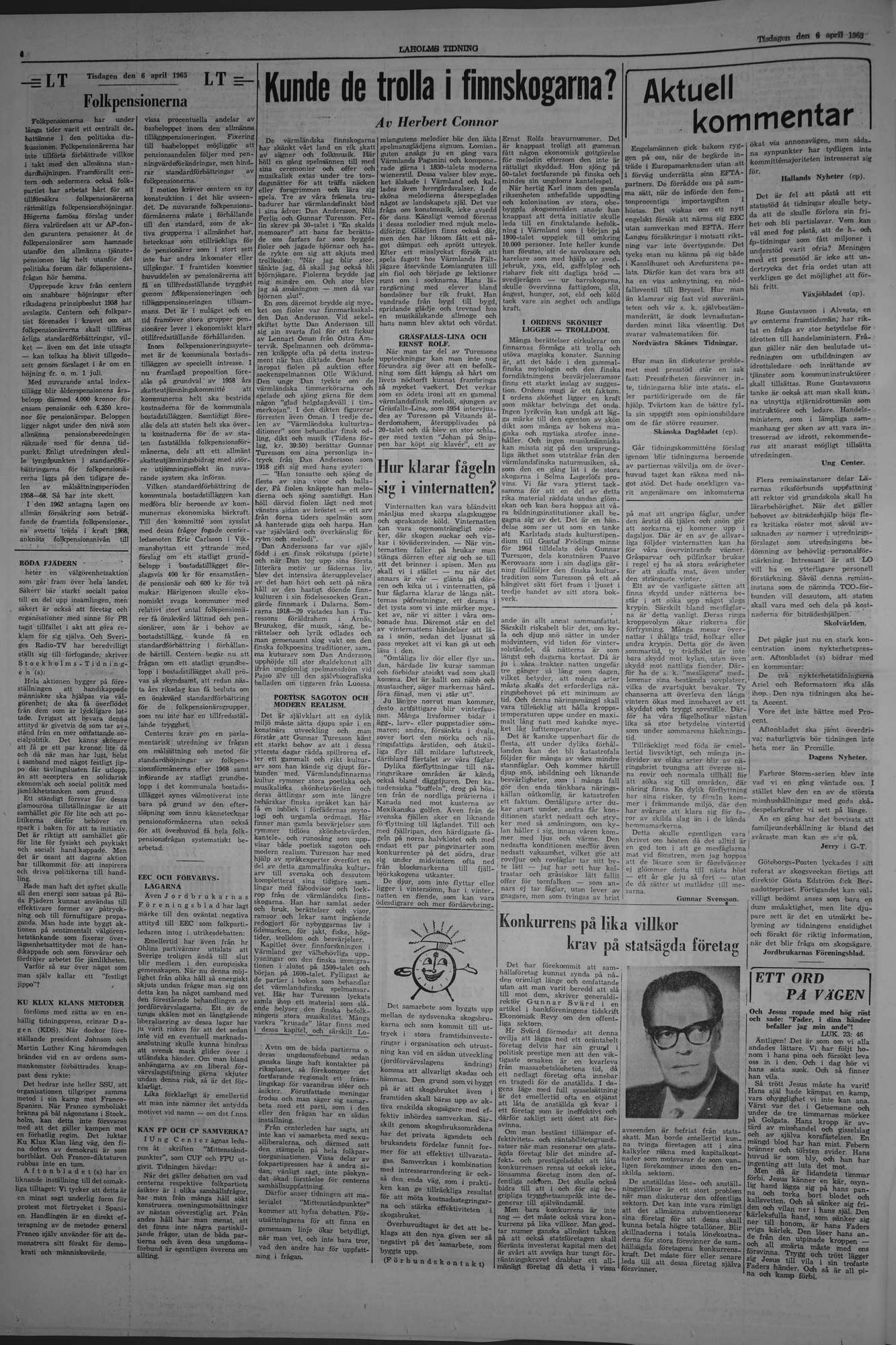 Laholms Tidning Tisdag 6 april 1965, sida 4