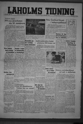 Förstasidan, Lördag 30 oktober 1948