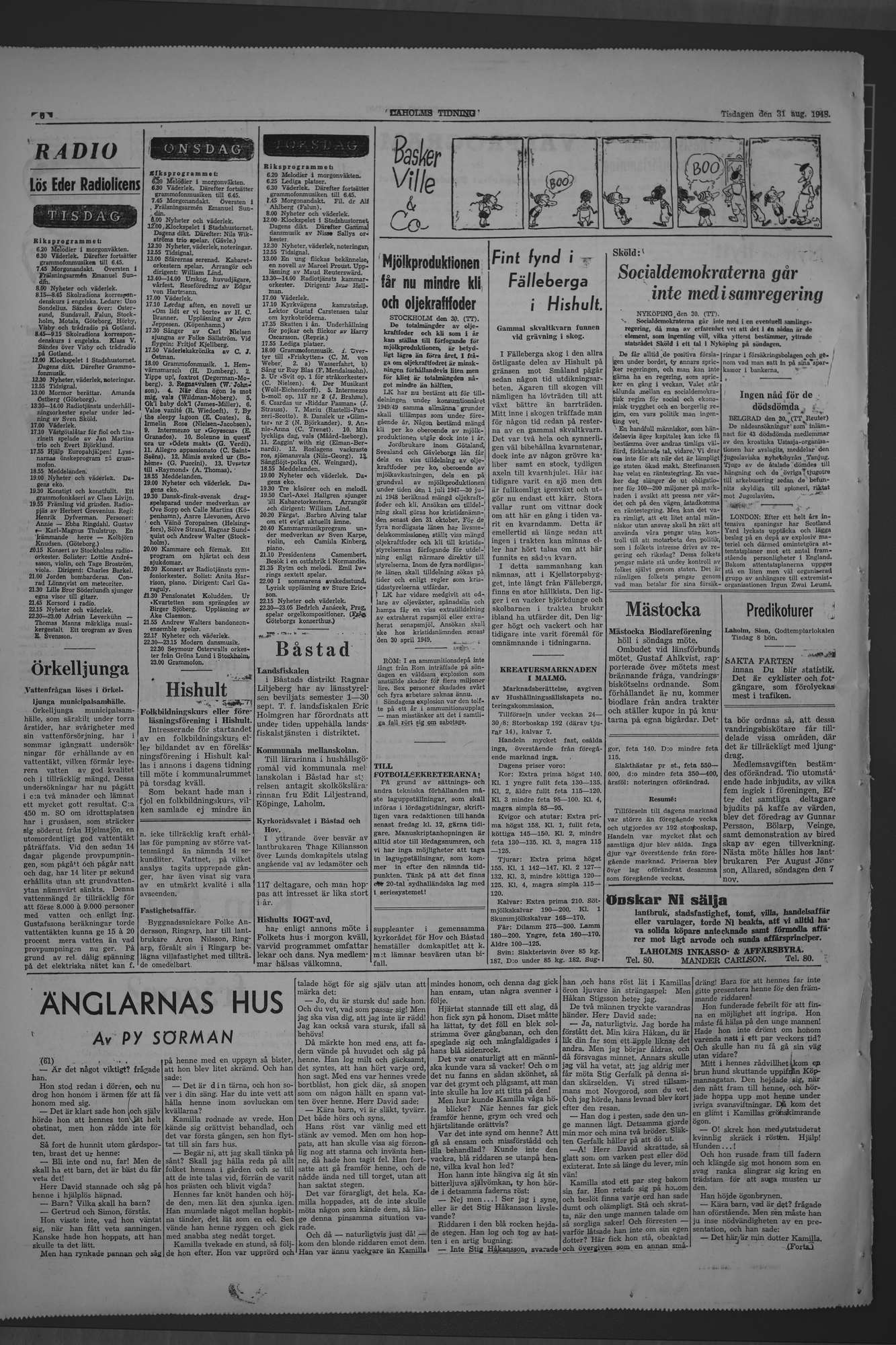 Laholms Tidning Tisdag 31 augusti 1948, sida 6