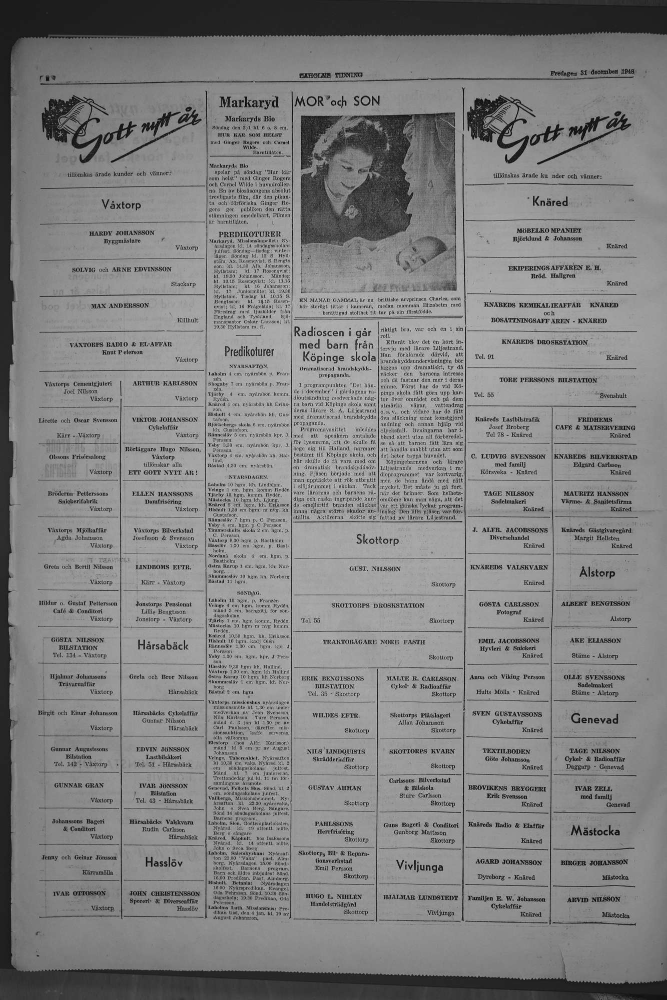 Laholms Tidning Fredag 31 december 1948, sida 4