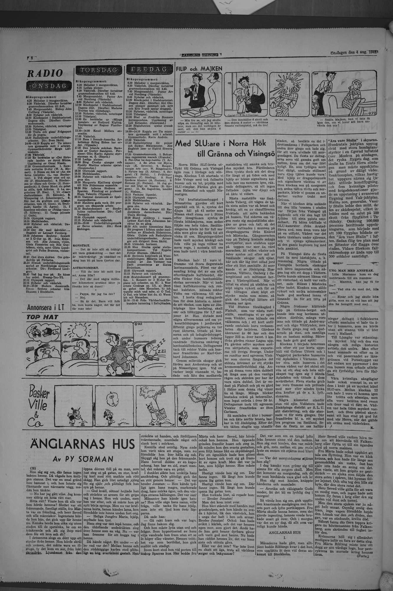 Laholms Tidning Onsdag 4 augusti 1948, sida 8