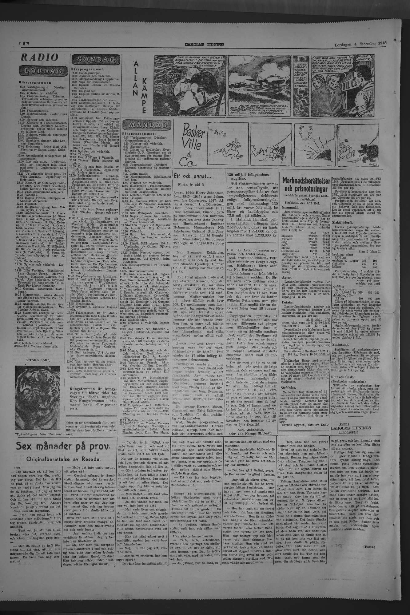 Laholms Tidning Lördag 4 december 1948, sida 8